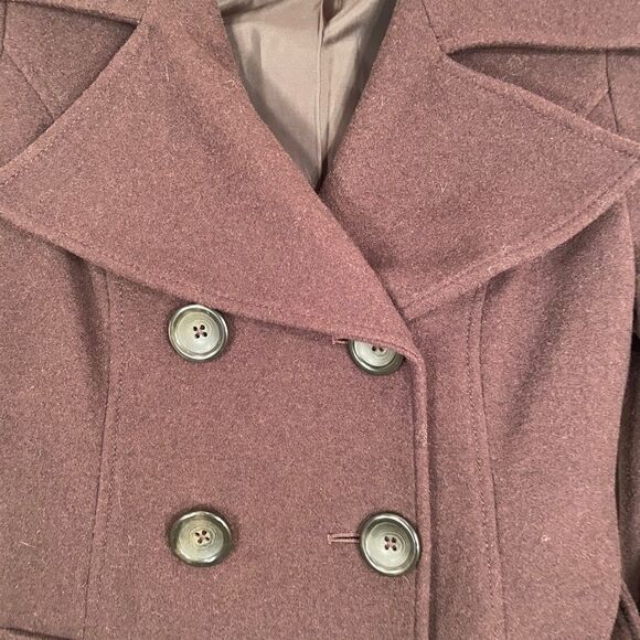 BLACK BELTED DOUBLE BREASTED CAR COAT by MERONA S - Picture 3 of 6